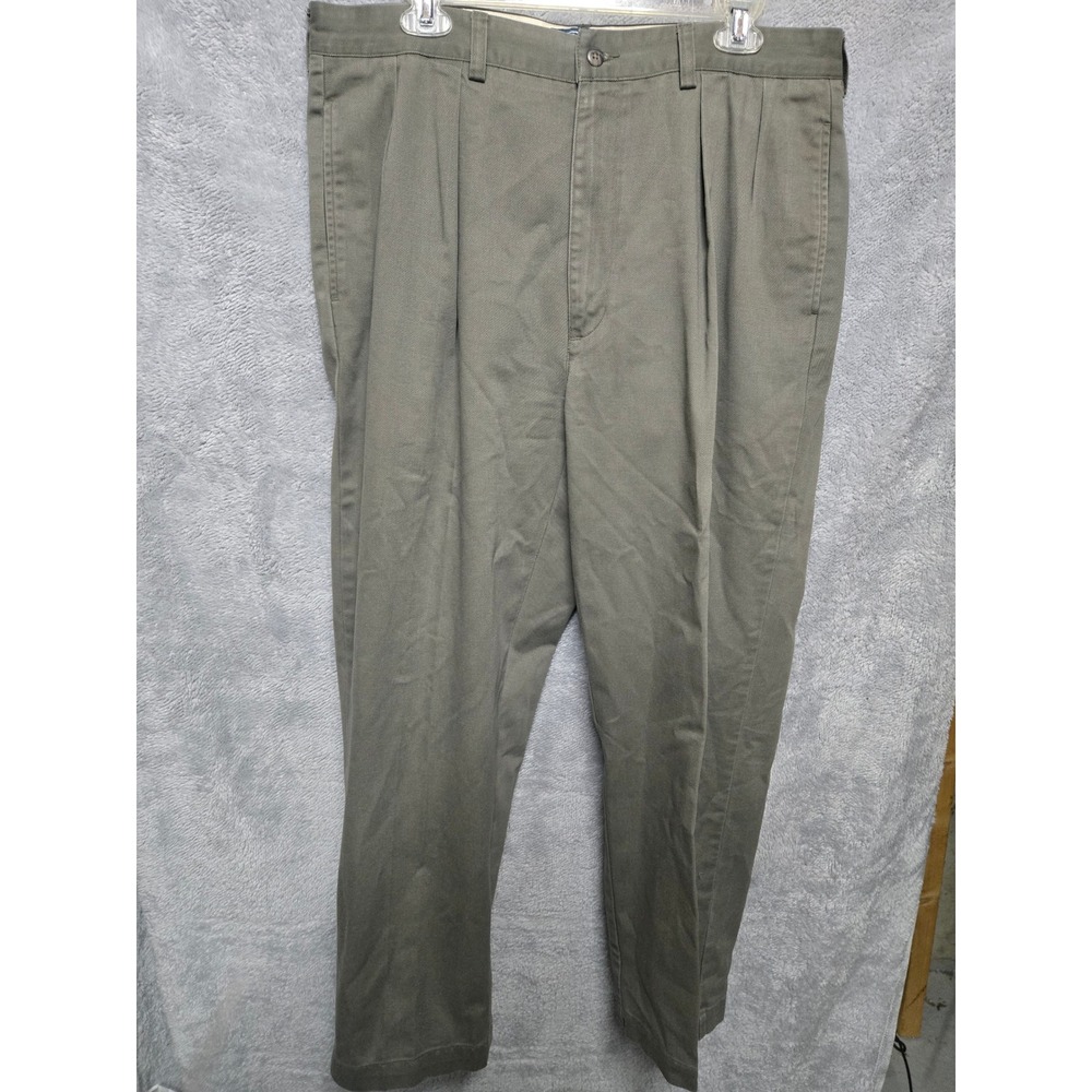 Polo Ralph Lauren Andrew Pant Mens 36x27 Olive Green Pleated Classic Chinos
